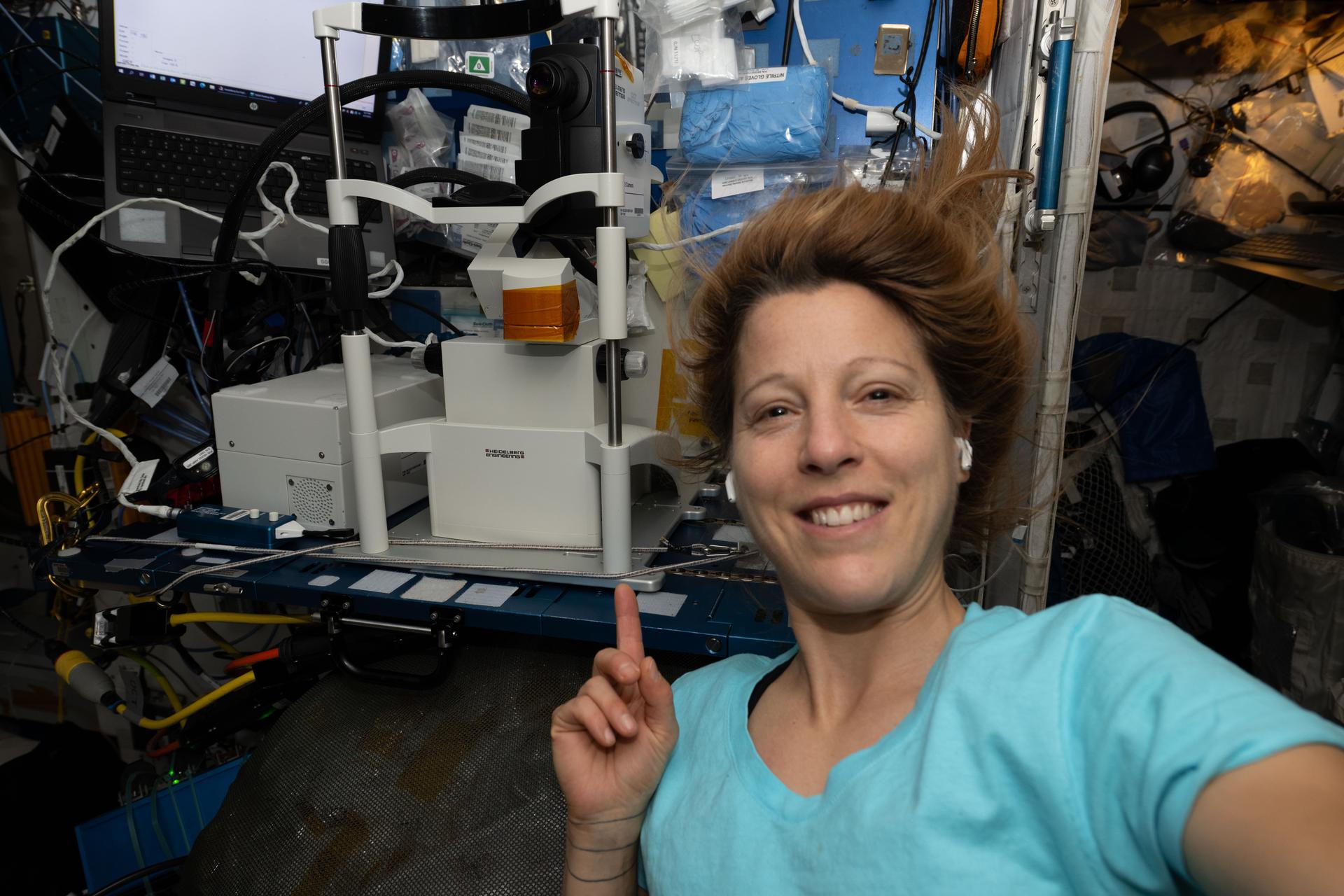 Crew Conducts Futuristic Workouts, Advanced Eye Exams During Spacewalk Preps