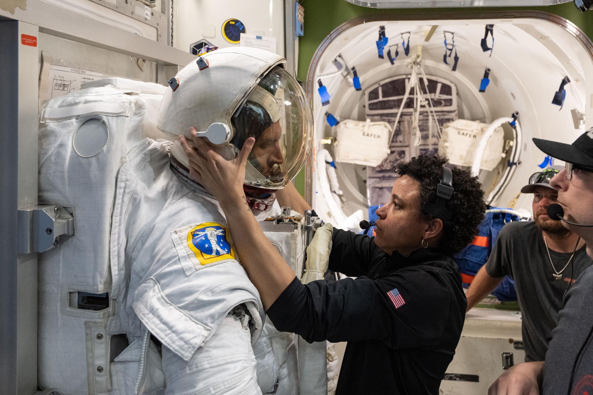 Busy Station Day with Bioprinting, Spacesuit Check, Robotics, and Photography