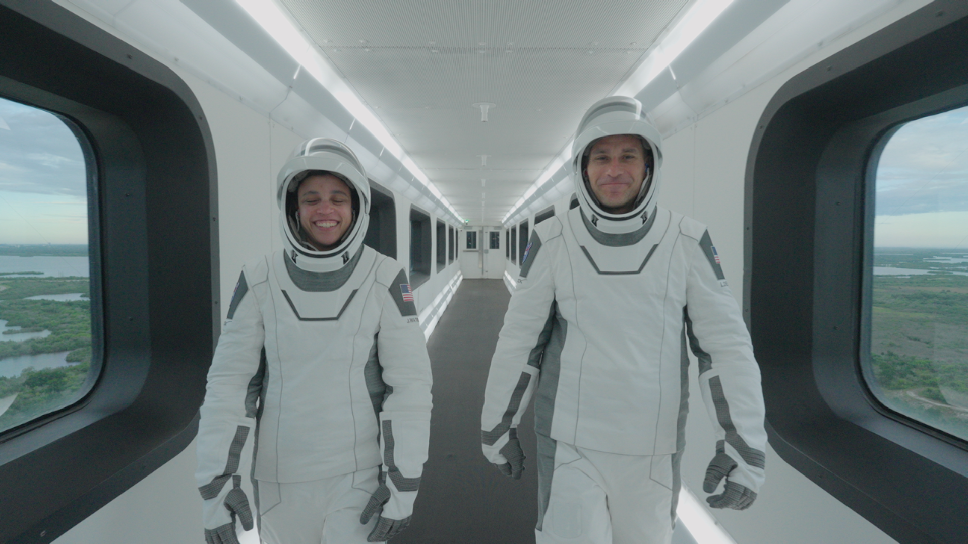 All Aboard! Astronauts Climb Into Dragon for NASA Crewed Mission